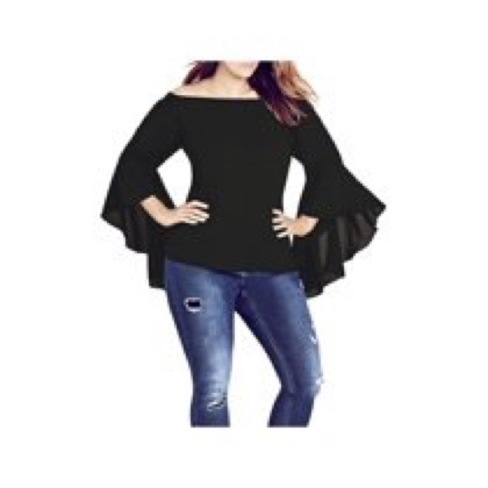 City Chic Plus Size Off The Shoulder Top